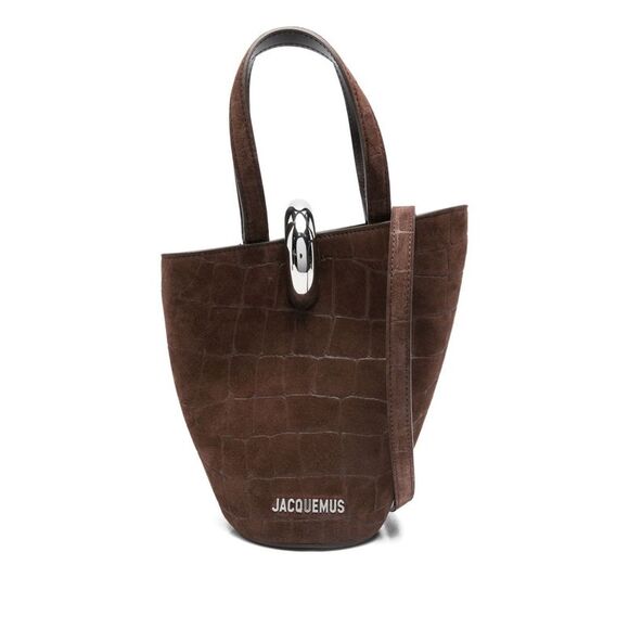 Jacquemus Women's  Crocodile-Effect Ring-Detail Tote Bag - Picture 1 of 5